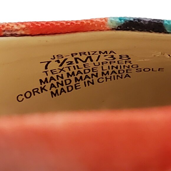 Jessica Simpson Multicolor Floral Heels Bright Pink, Purple, Turquoise 7.5M - Picture 9 of 12